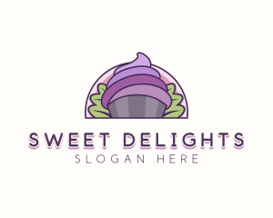 Natural Taro Cupcake logo design