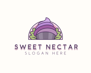 Natural Taro Cupcake logo design