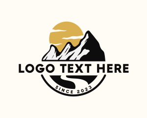 Adventure - Mountain Travel Hiking logo design