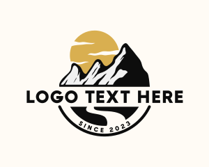 Camper - Mountain Travel Hiking logo design