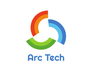 Arc - Rainbow Pattern Trio logo design