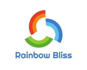 Rainbow Pattern Trio logo design