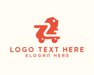 Va - Shopping Cart Tag logo design
