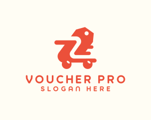 Voucher - Shopping Cart Tag logo design