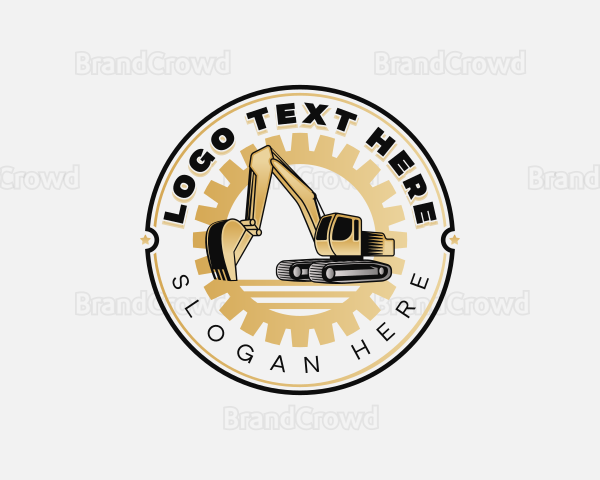 Excavator Excavation Contractor Logo