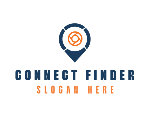 Finder - Camera Lens Location Pin logo design