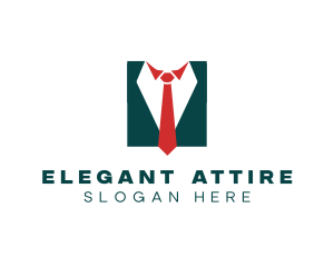 Suit - Professional Necktie Suit Outfit logo design
