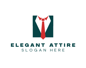 Professional Necktie Suit Outfit logo design