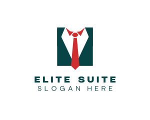Professional Necktie Suit Outfit logo design