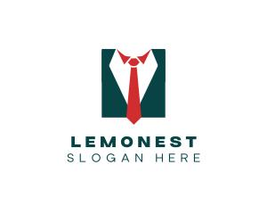 Suit - Professional Necktie Suit Outfit logo design