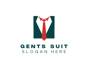 Professional Necktie Suit Outfit logo design