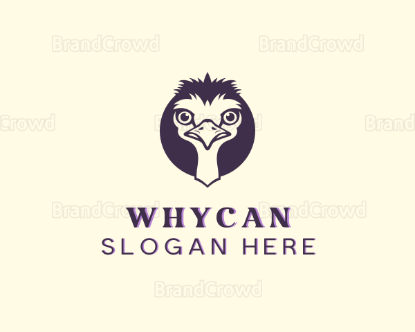 Ostrich Wild Animal Logo