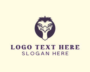 Golden Eagle - Ostrich Wild Animal logo design