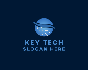 Tech Circuit Planet logo design