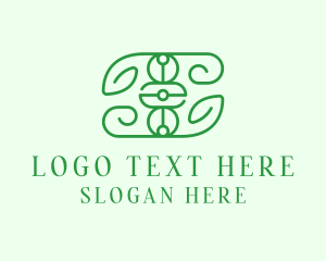 Badge - Natural Biotech Leaf logo design