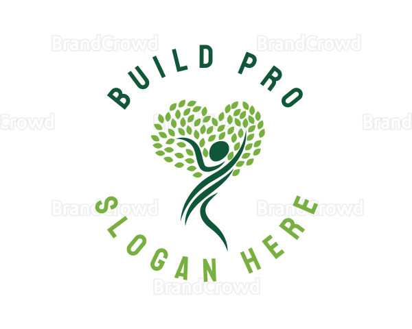 Heart Tree Woman Logo