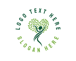 Landscaping - Heart Tree Woman logo design