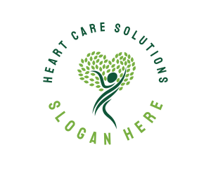 Heart Tree Woman logo design