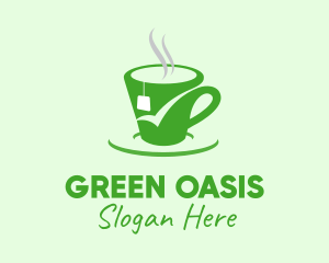 Green Tea Cup logo design