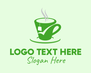 Calm - Green Tea Cup logo design