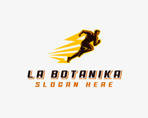Man - Lightning Marathon Athlete logo design