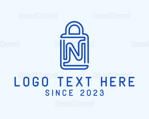 Shopping Bag Letter N Logo