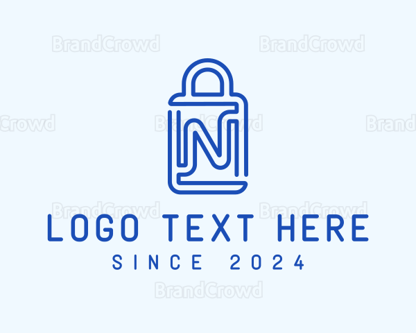Shopping Bag Letter N Logo