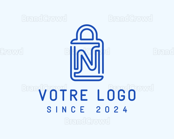 Shopping Bag Letter N Logo