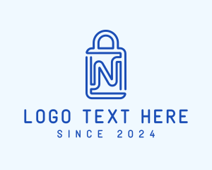 Minimart - Shopping Bag Letter N logo design