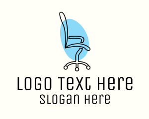 Interior - Minimalist Office Chair logo design