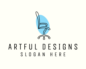 Minimalist Office Chair logo design