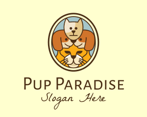 Pup - Wildlife & Pet Animal Portrait logo design