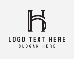 Monochrome - Simple Elegant Letter H logo design