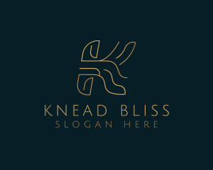 Elegant Gold Letter K logo design