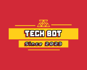 Robotics Gaming Text logo design