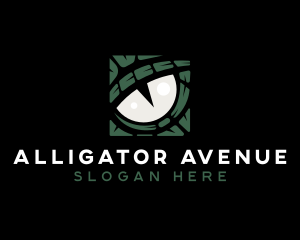 Alligator - Wild Reptile Eye logo design