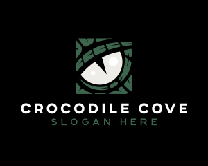 Crocodile - Wild Reptile Eye logo design