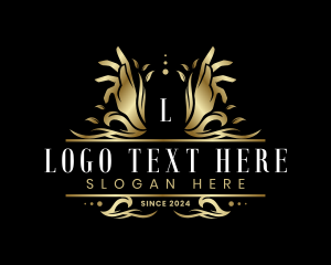 Luxury - Elegant Floral Hand logo design