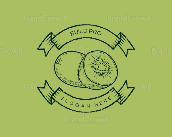 Kiwi Fruit Badge Logo