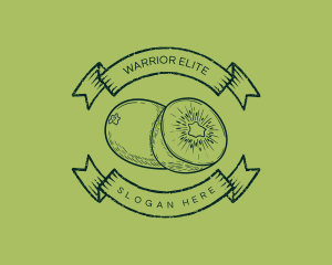 Kiwi Fruit Badge Logo