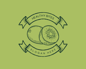 Kiwi Fruit Badge logo design