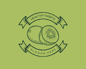 Kiwi Fruit Badge logo design