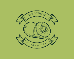 Edible - Kiwi Fruit Badge logo design