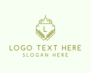 Tiara - Crown Laurel Crest logo design