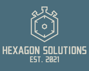 Hexagon - Hexagon Stopwatch Timer logo design