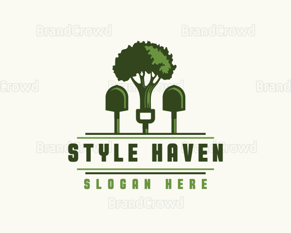 Shovel Tree Landscaping Logo