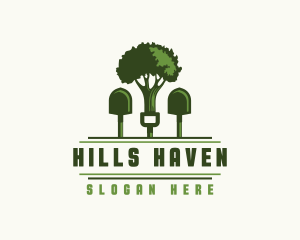 Shovel Tree Landscaping logo design