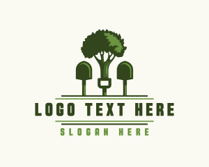 Garden - Shovel Tree Landscaping logo design