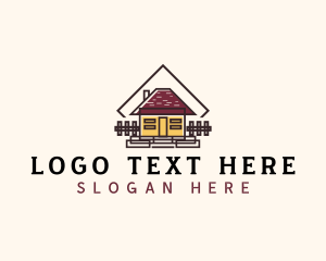 Construction - House Cabin Roofing logo design