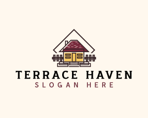Terrace - House Cabin Roofing logo design